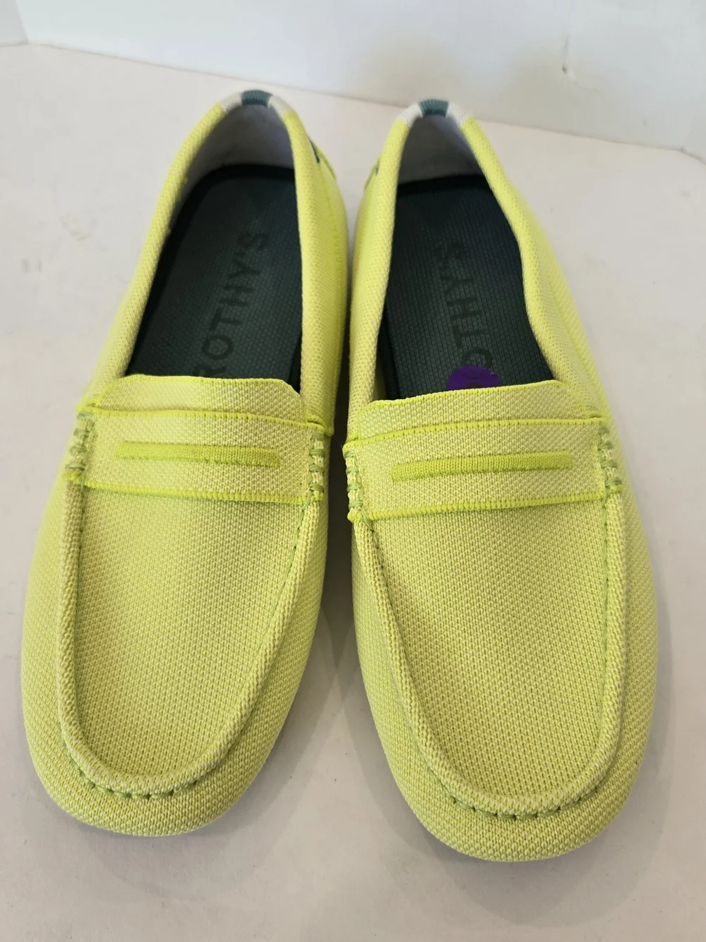 Rothy's Lemon Yellow Canvas Penny Loafers